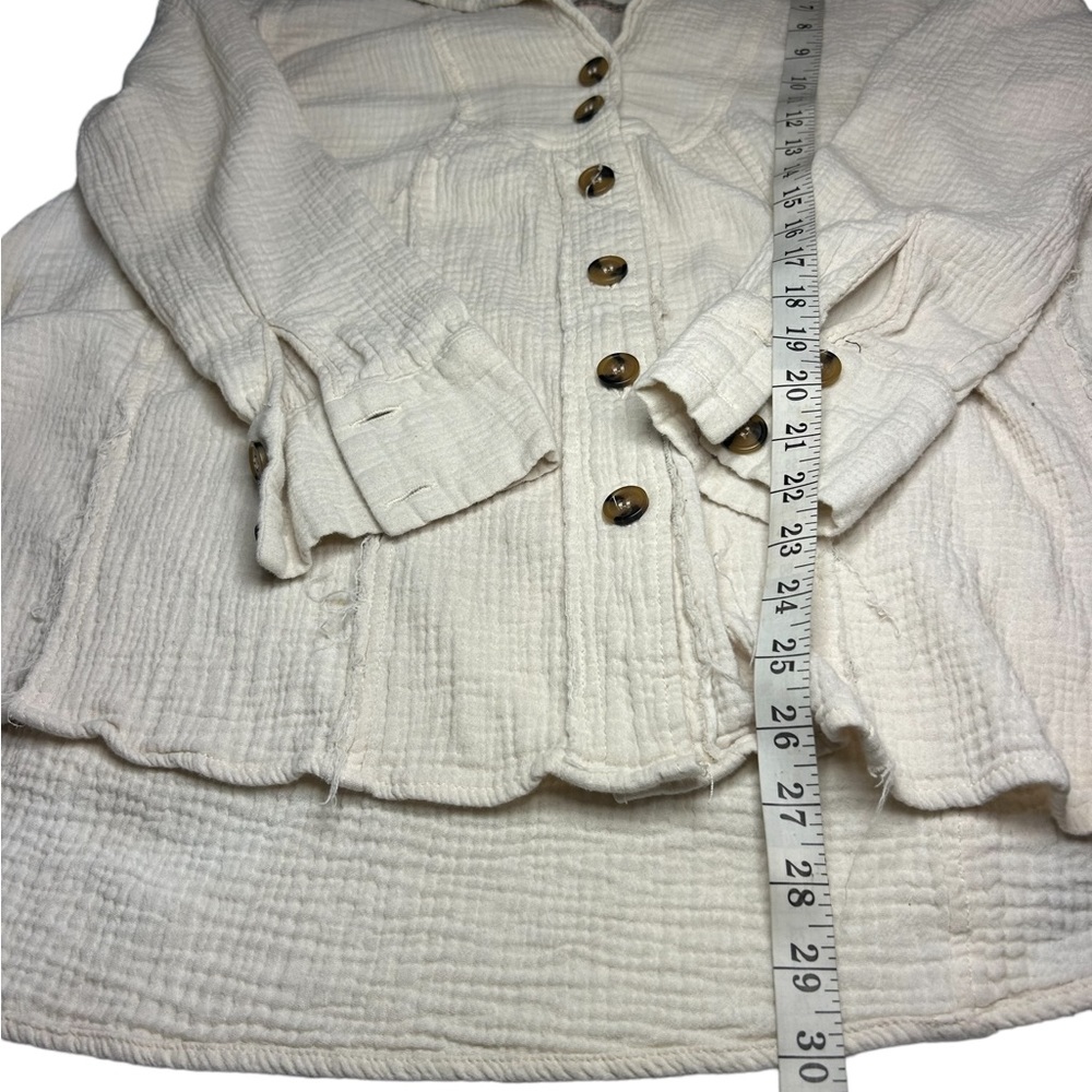 Free People Cream Button Down Shirt - Picture 8 of 10